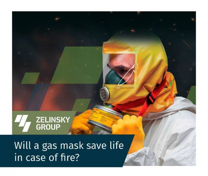 Will a gas mask save life in case of fire?